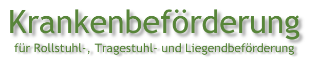 für Rollstuhl-, Tragestuhl- und Liegendbeförderung